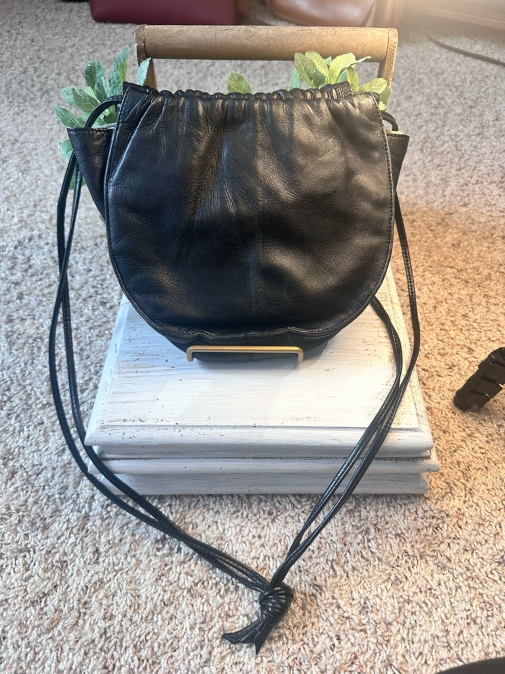 Loewe Black Leather Crescent Crossbody - Picture 3 of 11